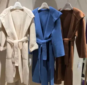 미라 오웬 벨티드 더블 페이스 리버 코트 후드