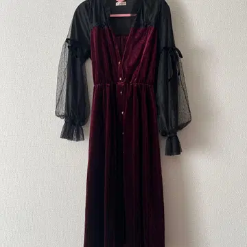 axes 클래식 벨로아 원피스