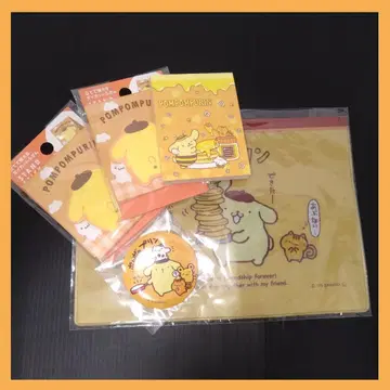 폼폼푸딩 종합 세트 메모장 캔뱃지 파우치 포스트잇