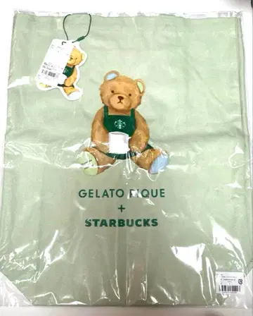 젤라또피케 스타벅스 민트 그린 곰 토트백 미개봉 새상품