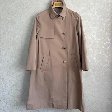 Anatelier 아나테리에 베이지 비쥬 버튼 부착 스텐카라 코트 38