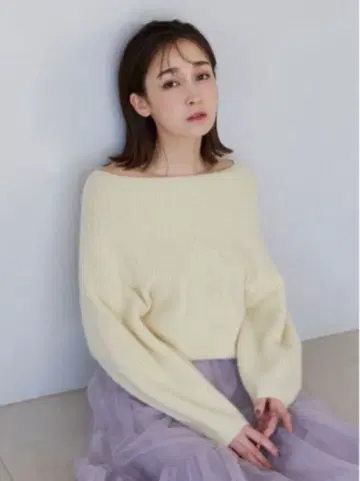 택 포함 미사용 새상품, 새상품급 SNIDEL 퍼라이크 니트 풀오버