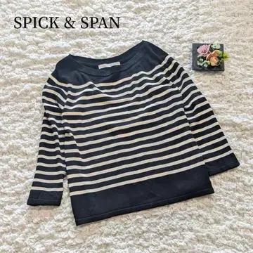 새상품급 [spick&span] 스픽 앤 스팬 보더 뒤 턱 두꺼운 소재