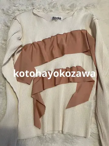 [새상품급] kotohayokozawa todo 프릴 긴팔 상의