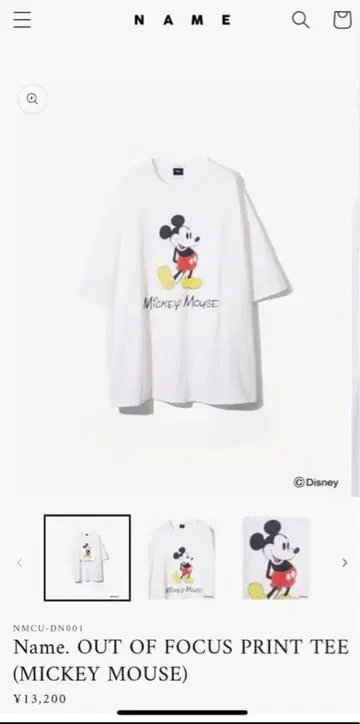 Name. OUTOFFOCUSPRINT TEE (MICKEY MOUSE)