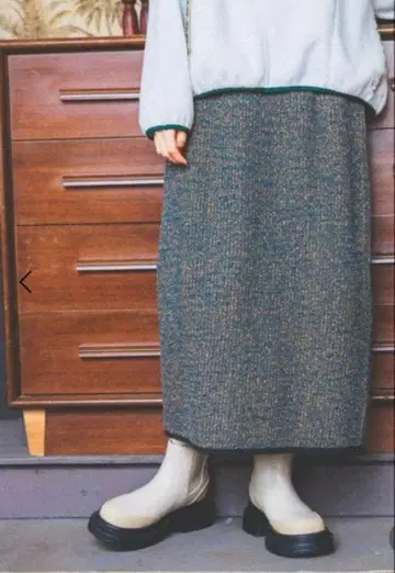 [ 미사용 새상품 ] niko and - 믹스 리브 니트 스커트