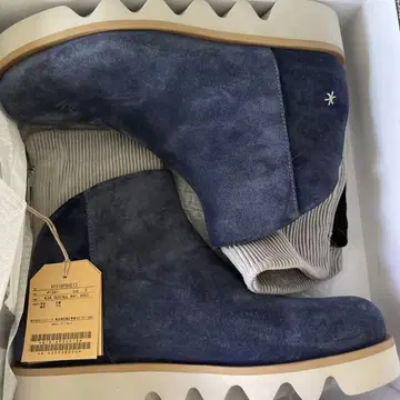 네이비 스웨이드 부츠 사이즈 38