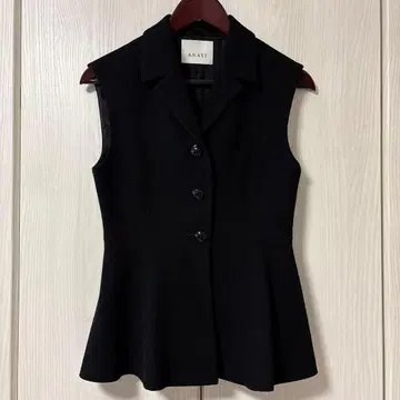 ANAYI 아나이 페플럼 베스트 울 블랙 36