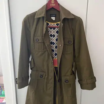 J.Crew 올리브 그린 트렌치코트