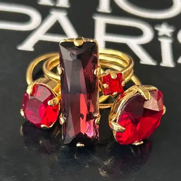 요시코 크리에이션 스와로브스키 4연 반지