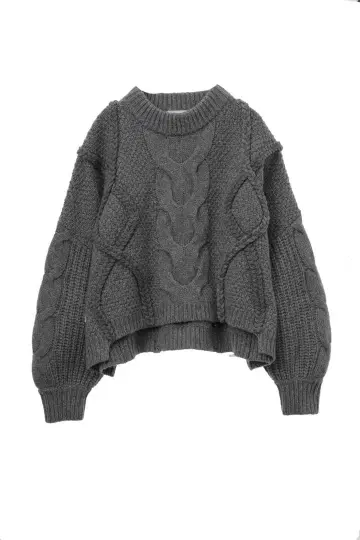 CLANE CROPPED 3D KNIT TOPS