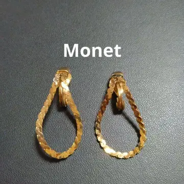 MONET 모네 빈티지 골드 컬러 체인 디자인 귀찌