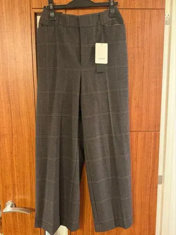 택 포함 새상품 로트레아몽 LAUTREAMONT 체크 무늬 와이드 팬츠