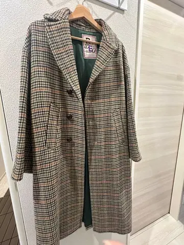 RODEO CROWNS 체크 무늬 롱 코트 S 사이즈
