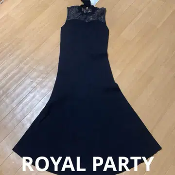 ROYAL PARTY 블랙 슬리브리스 롱 원피스 새상품.