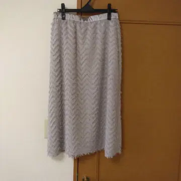 DHC 프린지 자카드 스커트 안감 부착 13호 그레이지