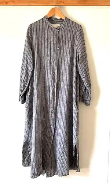 운디치노베 AECA BLANC 긴팔 린넨 셔츠 원피스 38