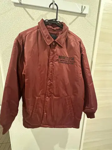 AVIREX 버건디 나일론 자켓