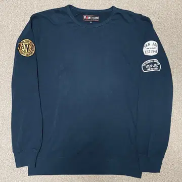 VAN JAC JACKET 와펜 로고 프린트 얇은 소재 맨투맨