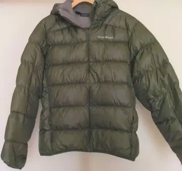 mont-bell 후드 부착 다운 자켓 올리브 그린