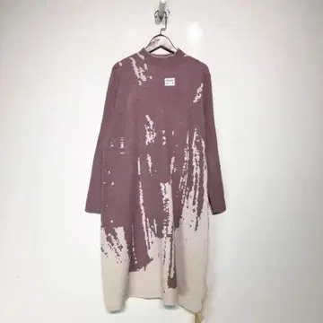 그라데이션 프린트 긴팔 원피스