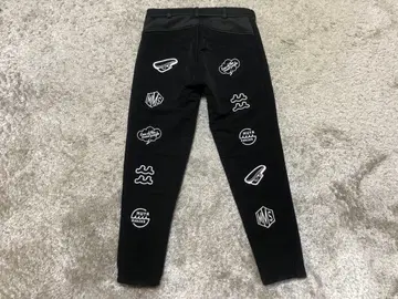 무타 마린 백 자수 본딩 팬츠 4 블랙