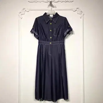 네이비 셔츠 원피스 반팔