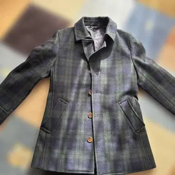 새상품급! COMME CA MEN 체크 무늬 울 자켓 M