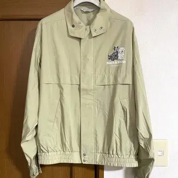 Black & White 남성용 자켓 강아지 프린트 L 베이지