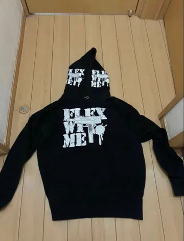 Flex wit me 블랙 후드티 M 사이즈