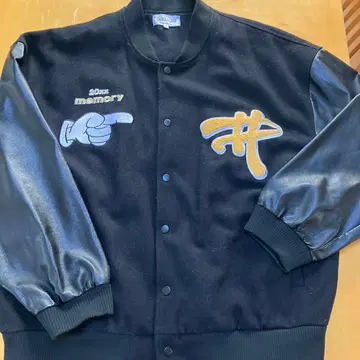 #MEMORY 블랙 스타디움 자켓 F 사이즈