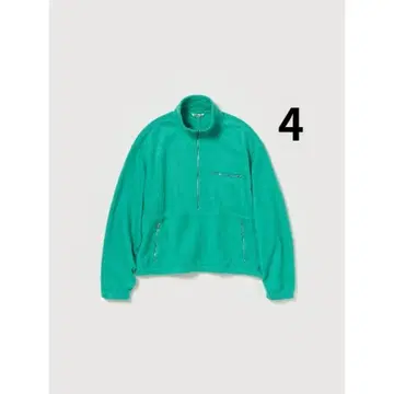 AURALEE 25AW 하프 지퍼 플리스 그린 4