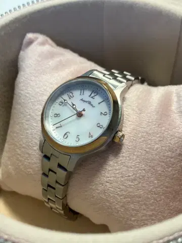 실버/골드 수동 와인딩 시계 소형