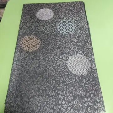 후쿠로 오비 다크 그레이 원형 패턴 오타이코 무늬 52