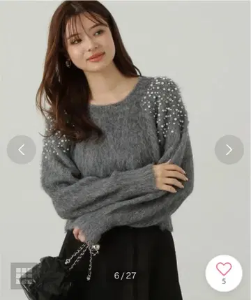 프로포션 바디 드레싱 펄&비쥬 니트/차콜