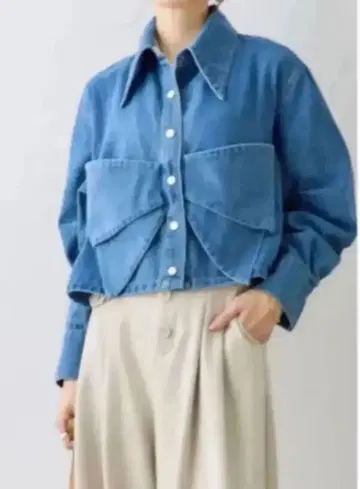 리본 모티브 데님 자켓 Frene 같은 형태 프라네 캐주얼 G 자켓