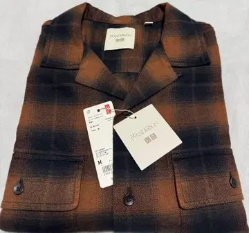 인기! 유니클로 x JWA 브러쉬드 코튼 오버 사이즈 셔츠 브라운 M