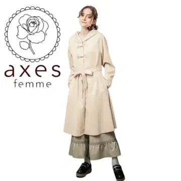 axes femme 비즈 후드 코디건 새상품급 롱 코트 레이스