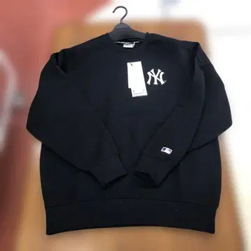 뉴욕 양키스 크루넥 맨투맨 속기모 트레이닝복 블랙 L