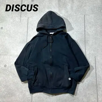 DISCUS 디스커스 헤비 웨이트 집업 후드티 블랙 남성용 L