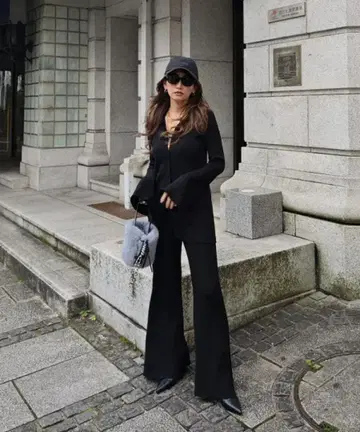 esutoreja Rib polo knit 가디건 세트업