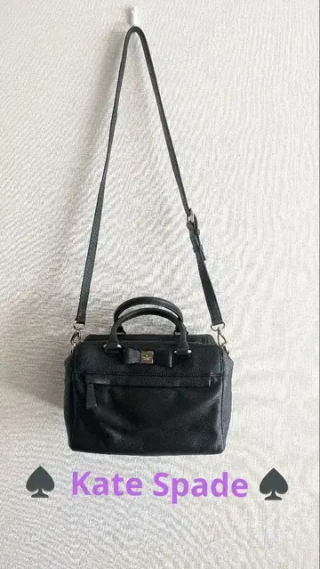케이트 스페이드 블랙 숄더백 리본