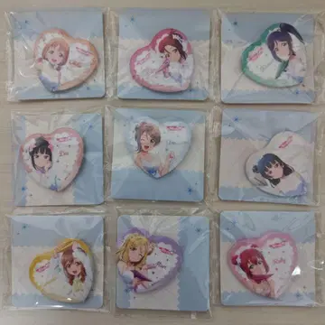 몰리 한정판 러브 라이브! 선샤인 하트형 캔뱃지 전 9종 세트