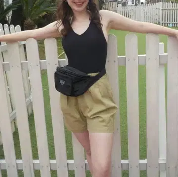 토탈지크 클로징 허리 백 파우치 바디 백 블랙