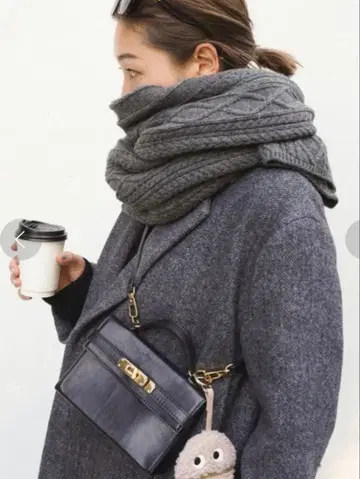 Deuxieme Classe 케이블 스카프 그레이