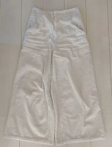 BEAMS HEART 코듀로이 와이드 팬츠 라이트 베이지