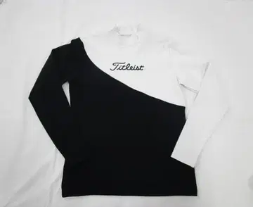 Titleist 골프웨어 모크넥 여성용 M 블랙 화이트