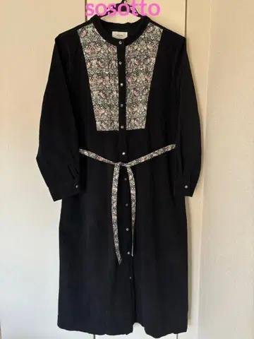 sosotto 리버티 원단 절개 원피스