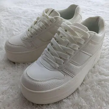 새상품급 ZARA 자라 통굽 스니커즈 화이트 플랫폼 24.5