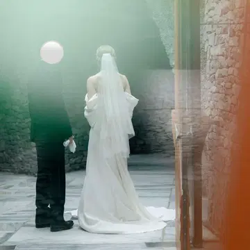 tveir 투베일 웨딩 베일 돌의 교회 가루이자와 고원 교회 베일